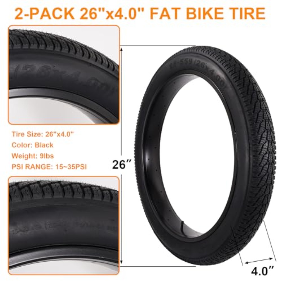 Set di 2 Pneumatici per Fat Bi - Mountain Biking Tube recensione e prezzo
